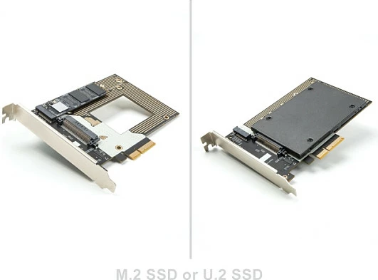 Kartë zgjerimi PCIe DeLOCK 90854, M.2/U.2, NVMe, PCIe 4.0, e zezë/argjendtë
