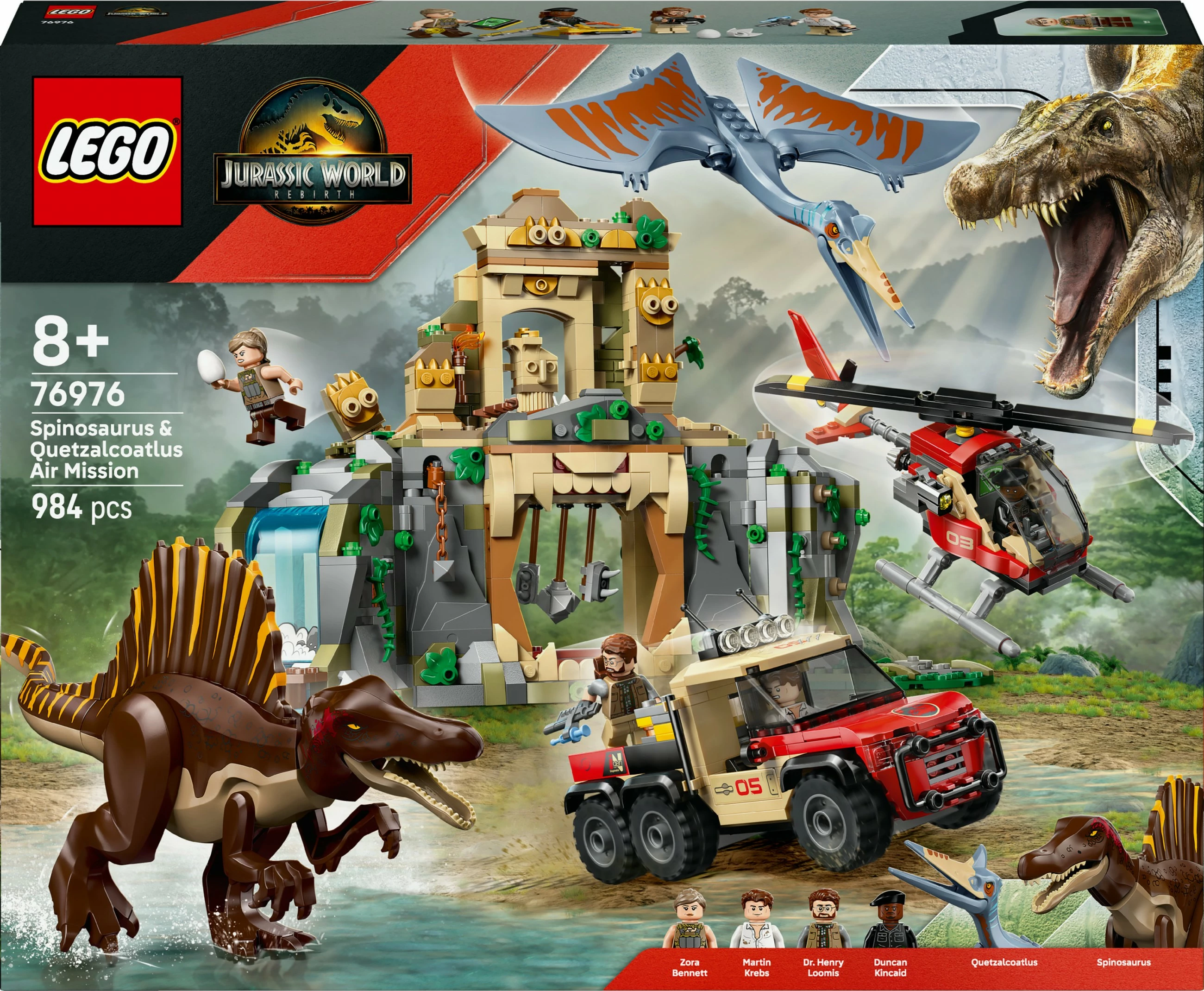 Set ndërtimi LEGO Jurassic World 76976, 984 pjesë, shumëngjyrësh