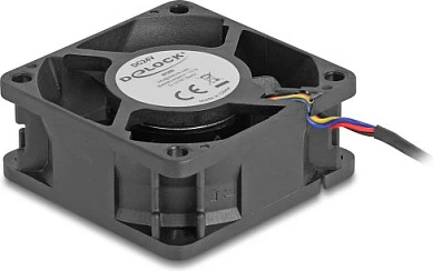 Ventilator kasë DeLOCK 67300, 60mm, 24V, 4-pin, 5000RPM, i zi