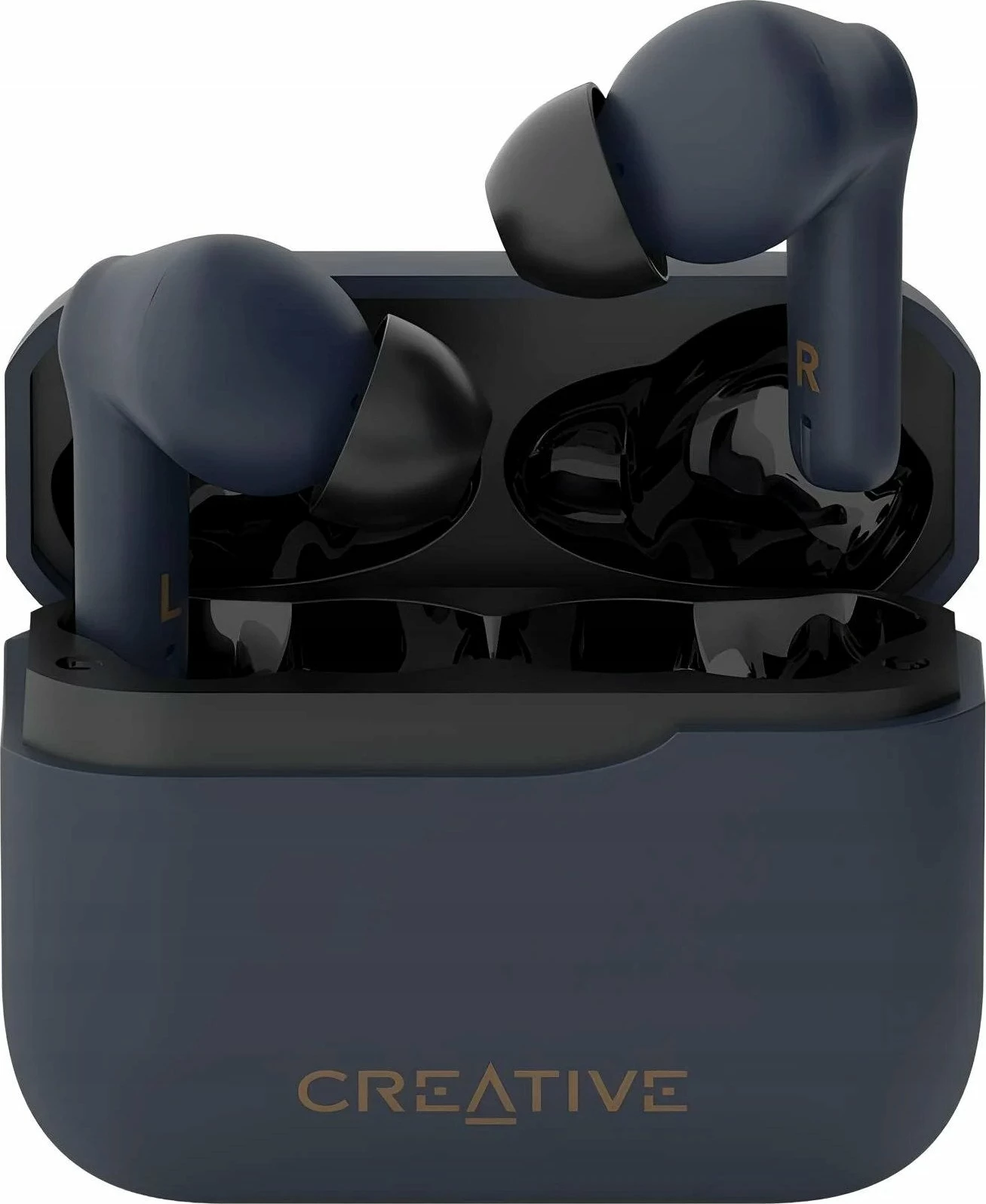 Kufje Creative Zen Air Plus, Bluetooth LE Audio 5.3, ANC, 32 orë, IPX4, USB-C, me kuti karikimi, blu