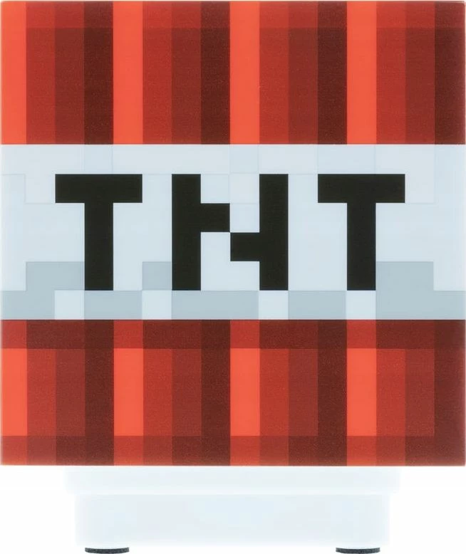 Lampë tavoline Minecraft 4714, 11 x 9 cm, me tingull TNT, 3xAAA (pa bateri), në kuti dekorative, e kuqe