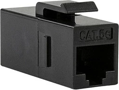 Keystone coupler LogiLink Cat.5e UTP, 2xRJ45, e zezë