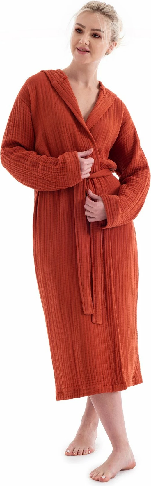 Rrobdeshamber unisex Mijölnir, muslin, ngjyrë e kuqe qeramike (Tile Red), L/XL