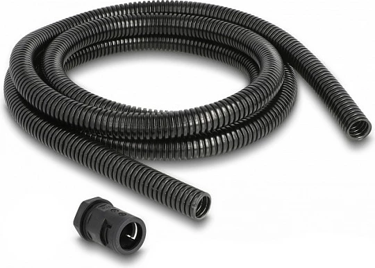 Mbështjellës mbrojtës për kabllo DeLOCK, 2 m, 15.8 mm, me 2x PG11 lidhës, i zi