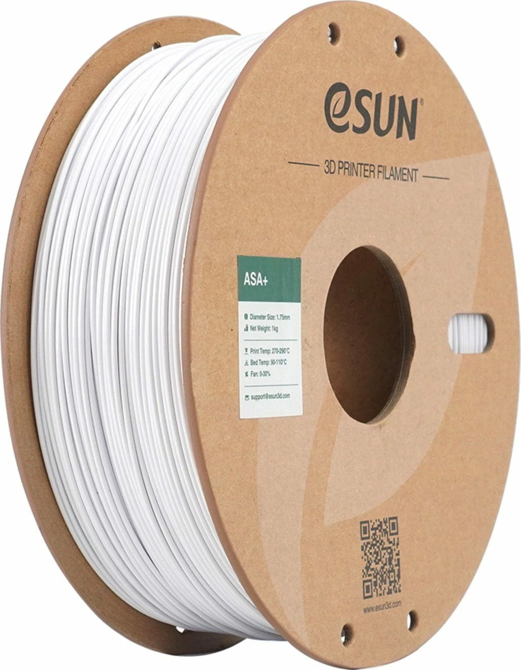 Filament 3D eSun ASA+, 1.75 mm 1 kg, i Bardhe