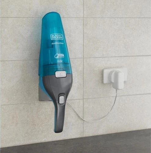 Aspirator portativ Black & Decker WDC215WA, Blu, pa qese