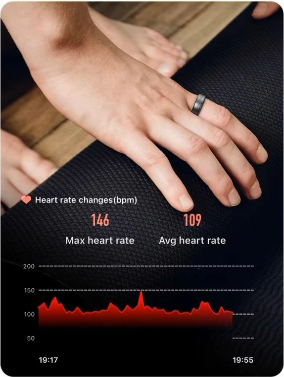 Unazë e mençur RUBICON për meshkuj, gri e errët