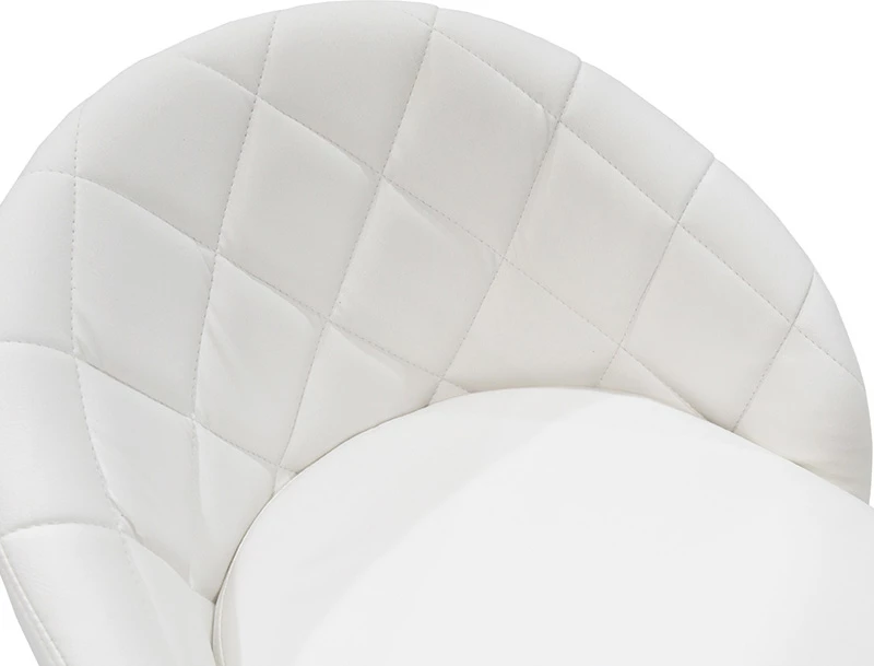 Karrige për bar Balina, lartësi e rregullueshme, lëkurë sintetike e bardhë, metal kromi, 52x53x109cm, set prej 2 copësh