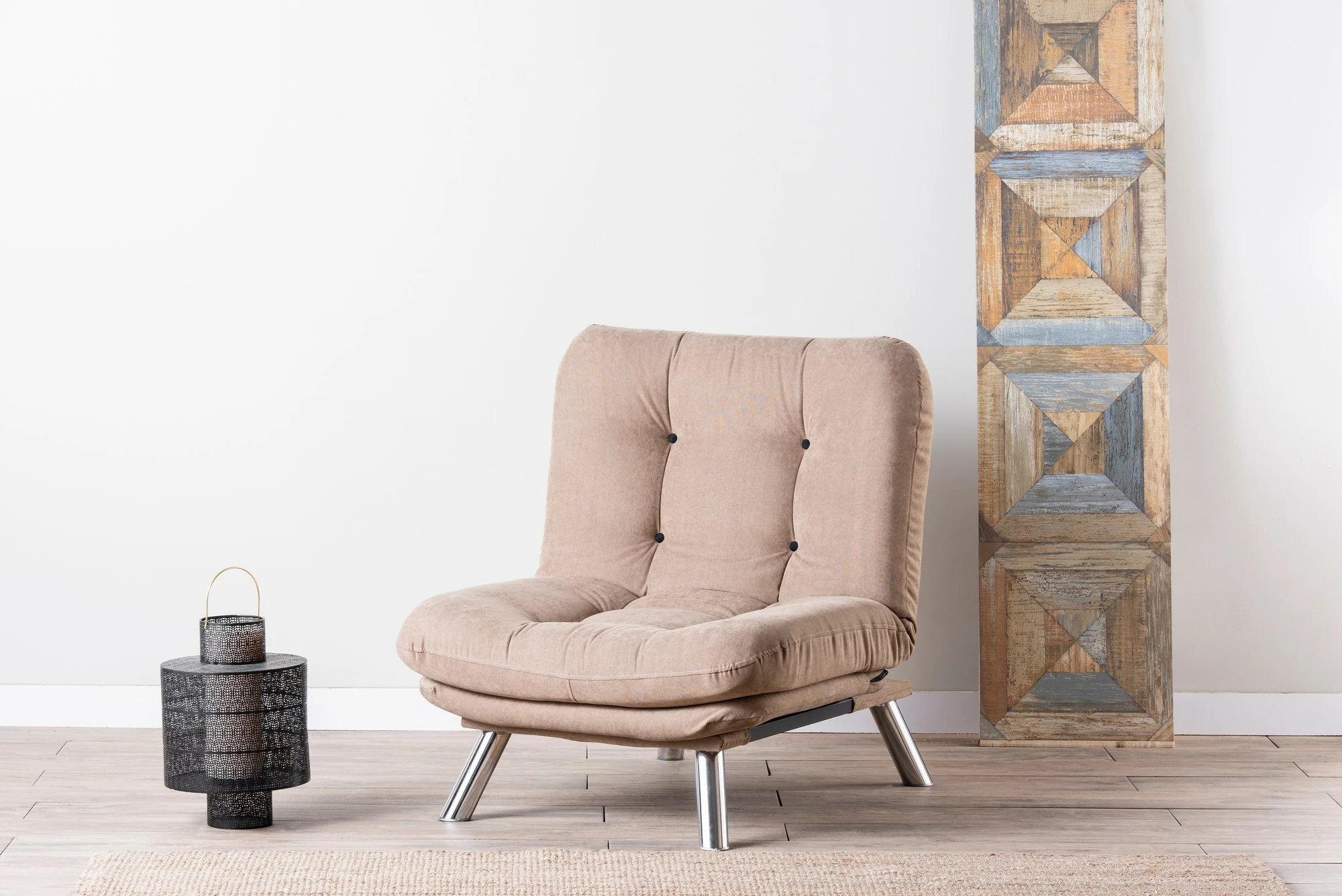 Karrige një vendëshe Atelier del Sofa, Misa Solo, ngjyrë mink