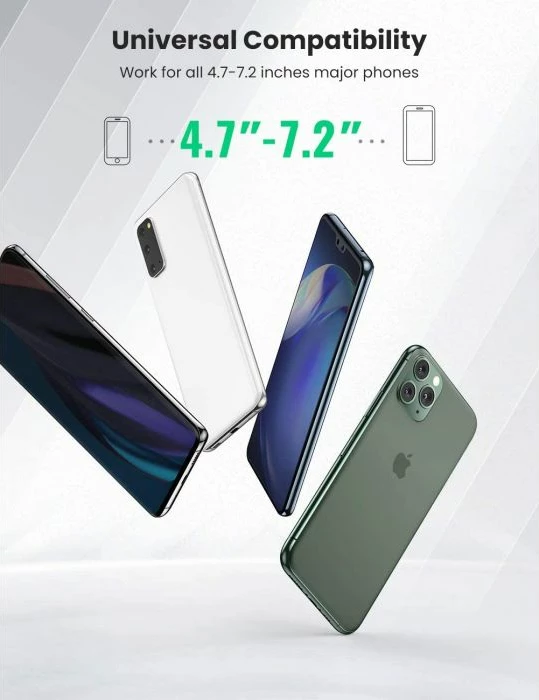 Mbajtëse telefoni magnetike për veturë UGREEN 80785, 360° rrotullim, ngjitës 3M, e zezë