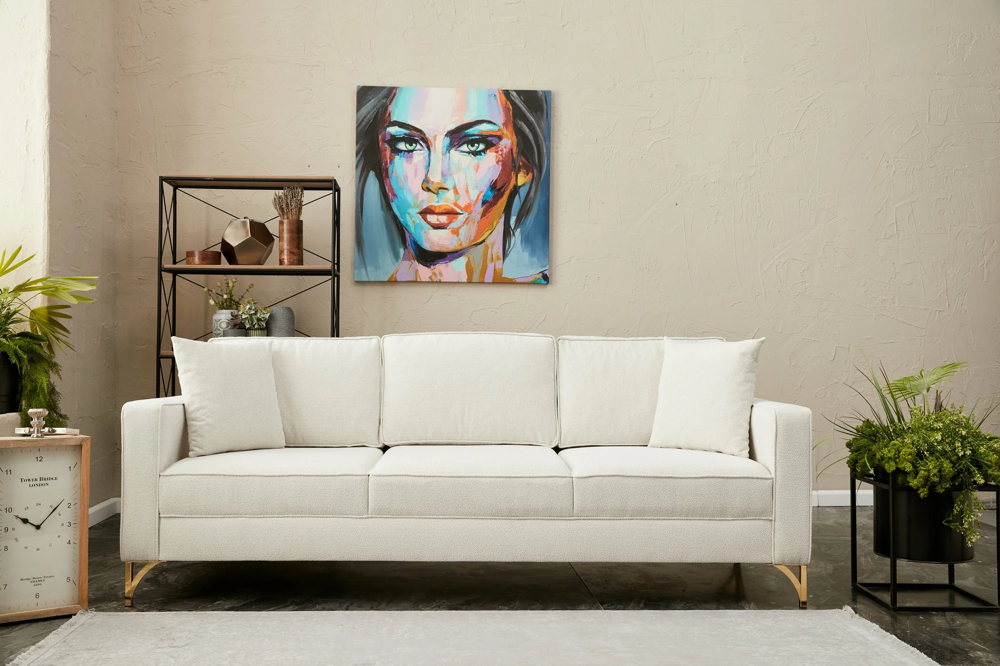 Divan treshe Atelier del Sofa, Berlin, krem, ar