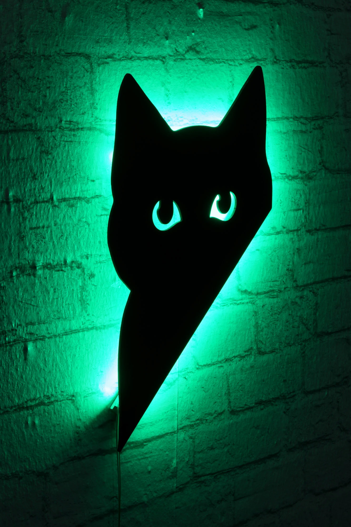 Dritë dekorative LED, formë mace, ngjyrë e gjelbër, Wallity Cat 2