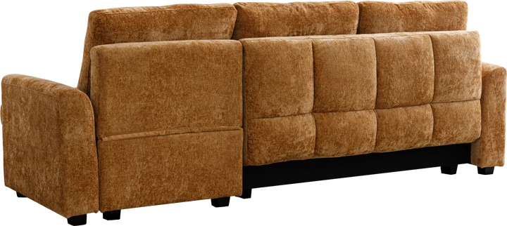 Këndare Comfie me hapësirë për magazinim, stof ngjyrë deveje, 267x159x97cm