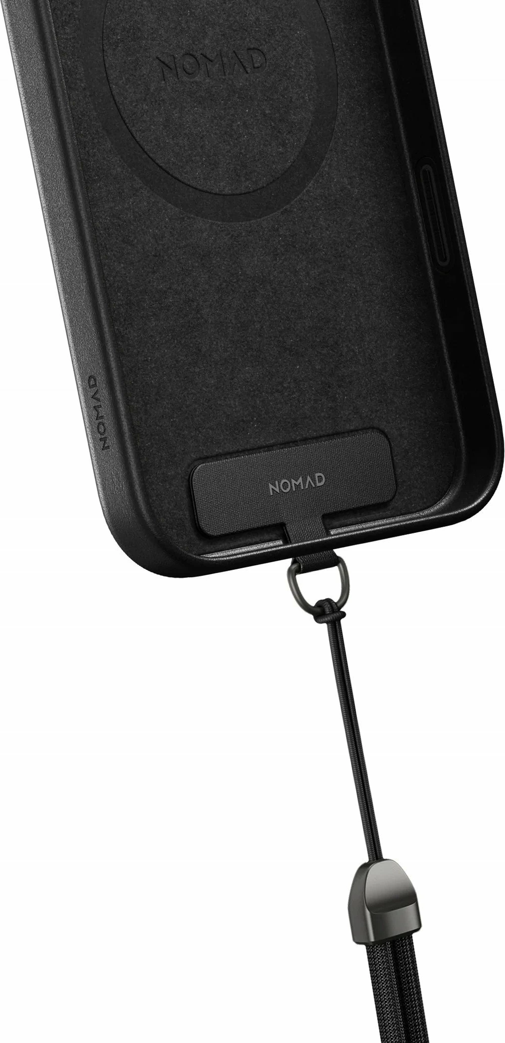 Mbështjellës Nomad Traditional Leather Case për iPhone 17 Pro, MagSafe, lëkurë natyrale, i zi
