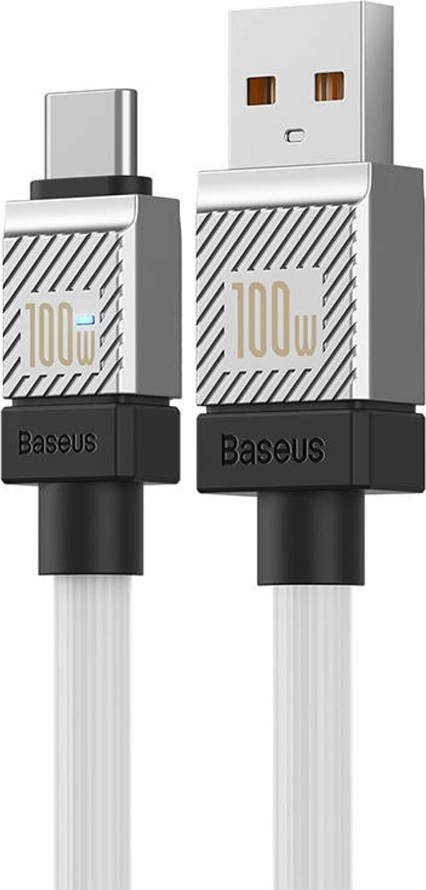Kablë Baseus CAKW000702 USB-A në USB-C 2 m 100 W, e bardhë