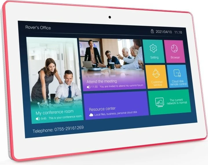 Tablet ALLNET Meetingraum RGB LED 15 Zoll RK3399 Android 10 NFC/RFID bardhë