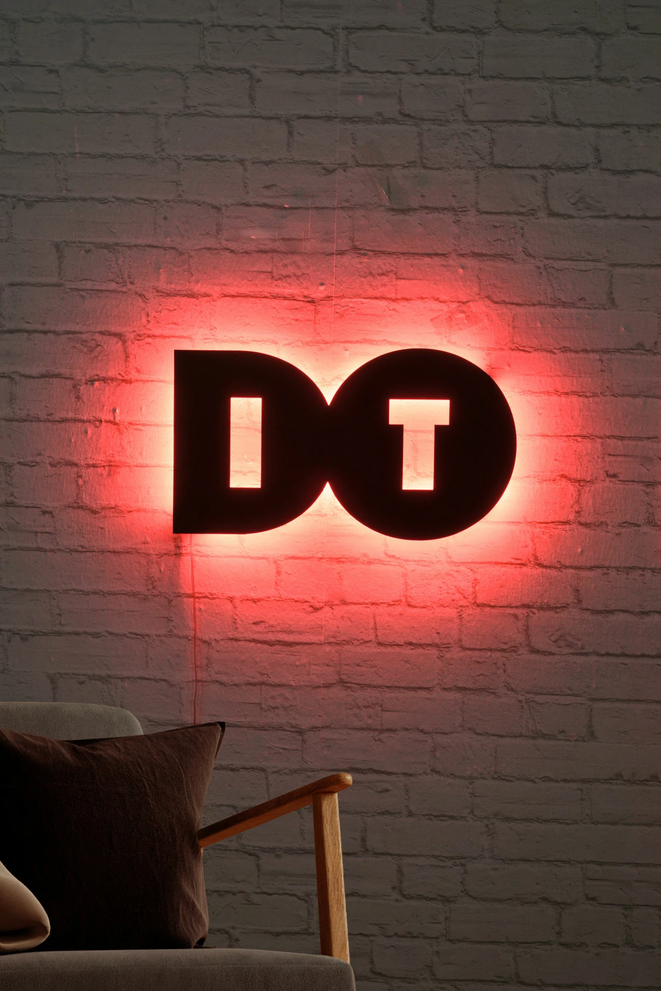 Ndriçim dekorativ LED, Wallity Do It, ngjyrë e kuqe