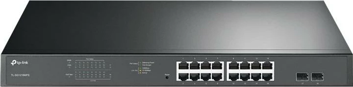Switch TP-Link TL-SG1218MPE 16 porte Gigabit 1Gbps me 2 porta SFP, e zezë