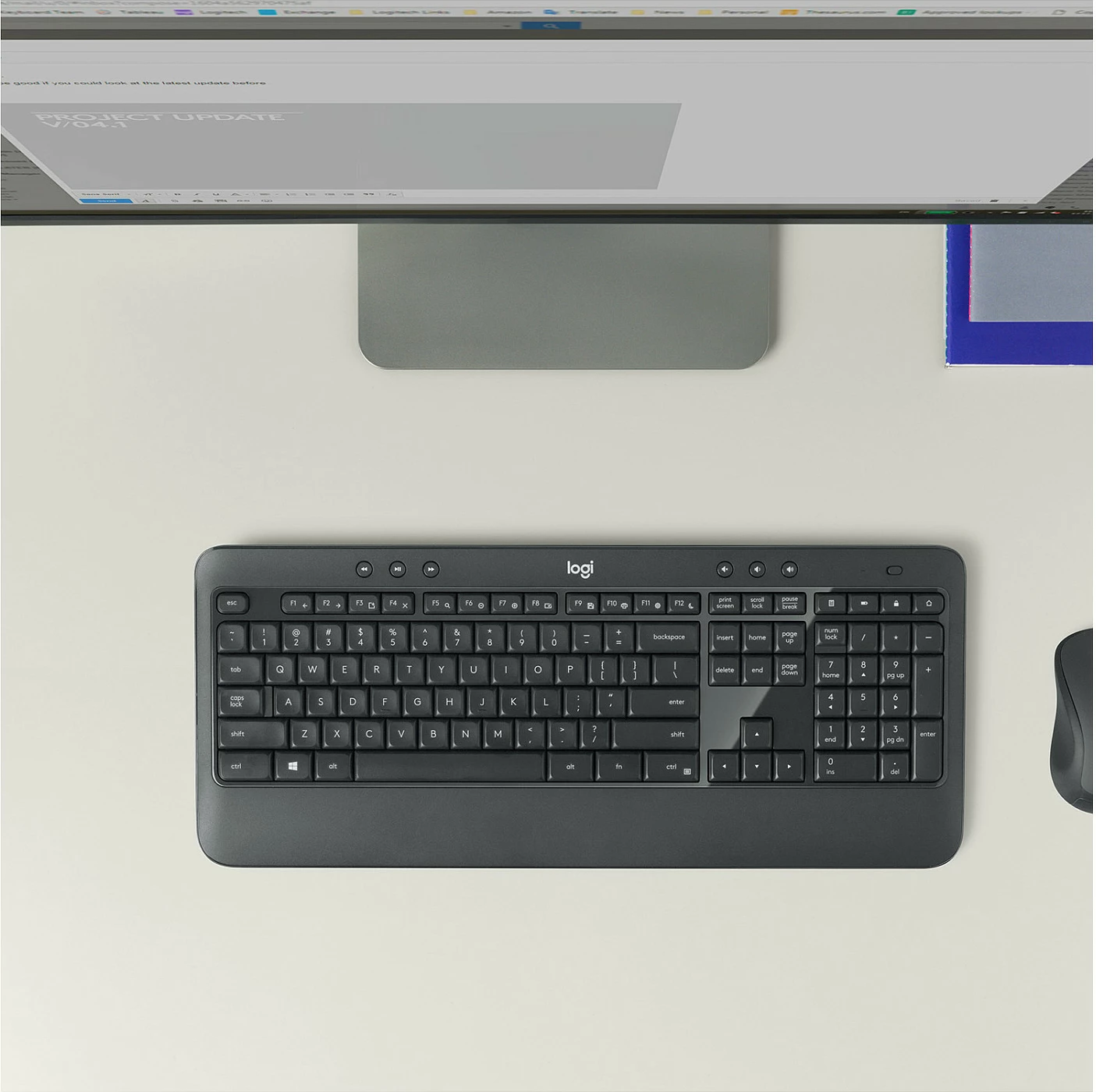 Set tastierë AZERTY Logitech MK540 wireless me maus, e zezë-bardhë