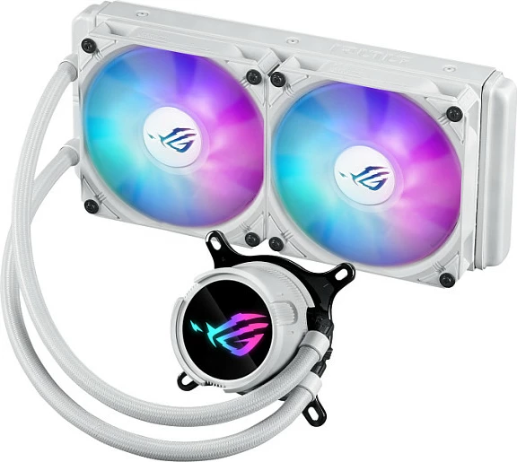 Ftohës me lëng ASUS ROG Strix LC III 240 ARGB, 240mm, ekran LCD, i bardhë