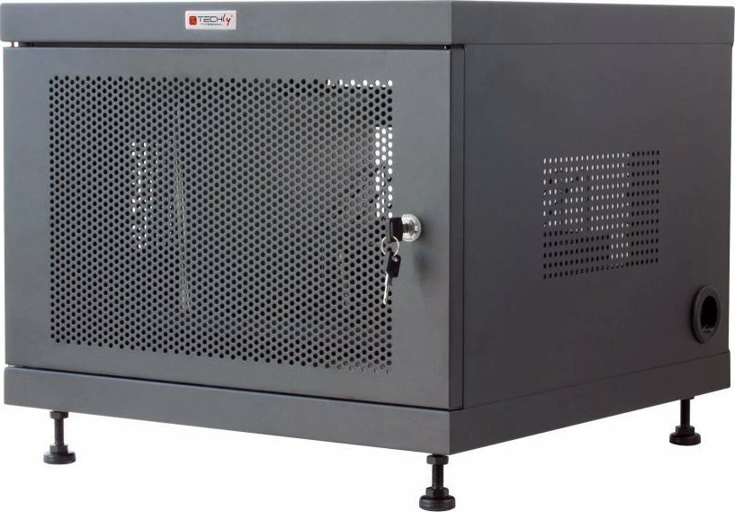 Kabinet karikimi Techly I-CABINET-14DTYDE (PN 367652), 14 slote, 16 prizë AC, i zi