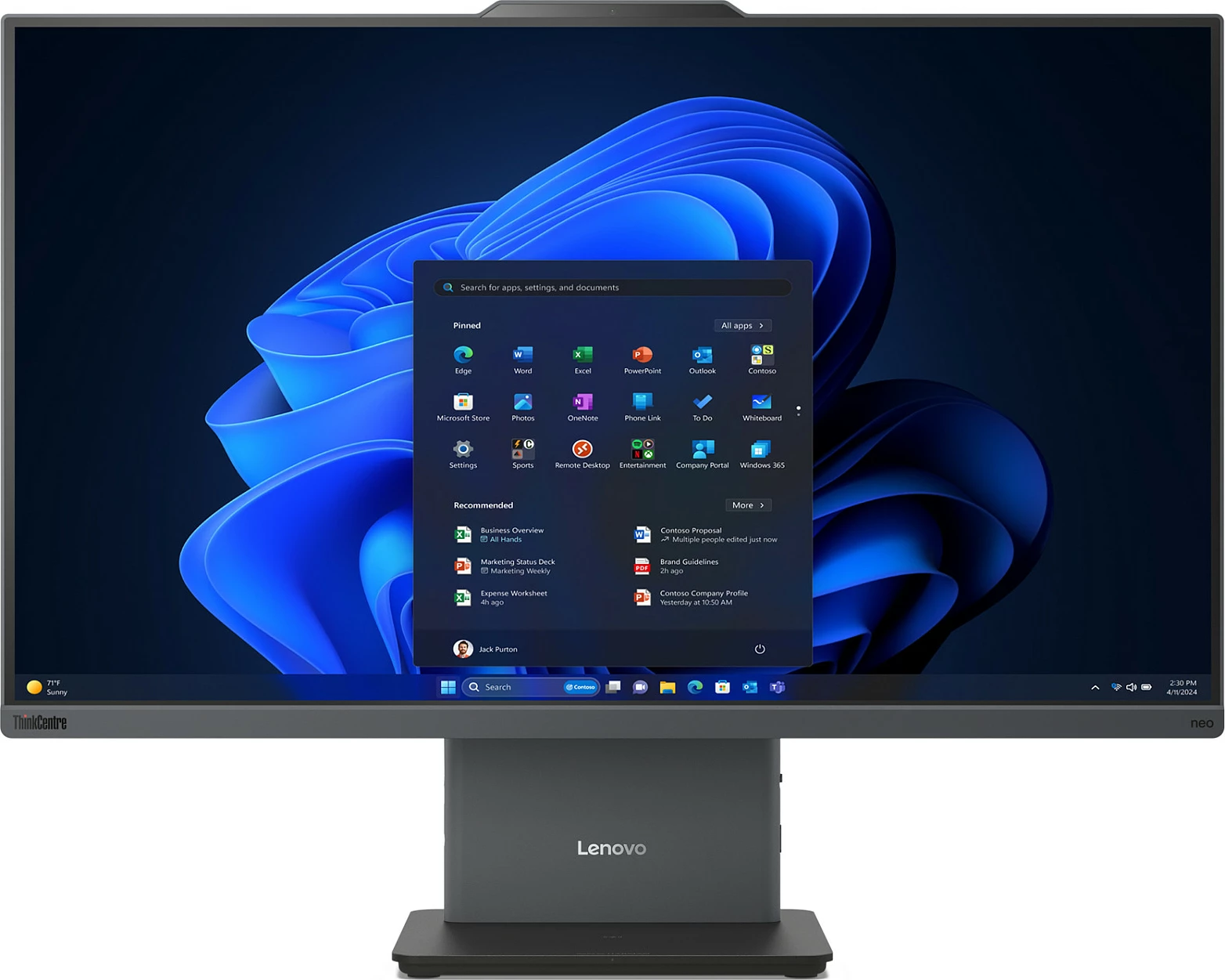 Kompjuter AIO Lenovo ThinkCentre Neo 50a 27, i7-13620H, 32GB RAM, 1TB SSD, Windows 11 Pro, Touch, Luna Grey