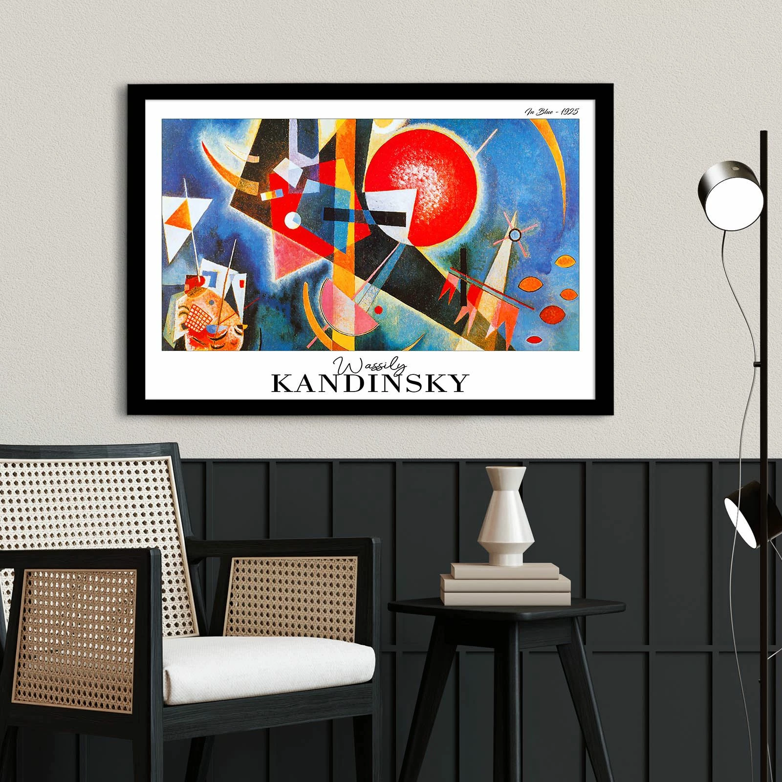 Pikturë dekorative me kornizë, Wallity, 4262SYHKANDINSKY-015, shumëngjyrëshe, 42x62cm