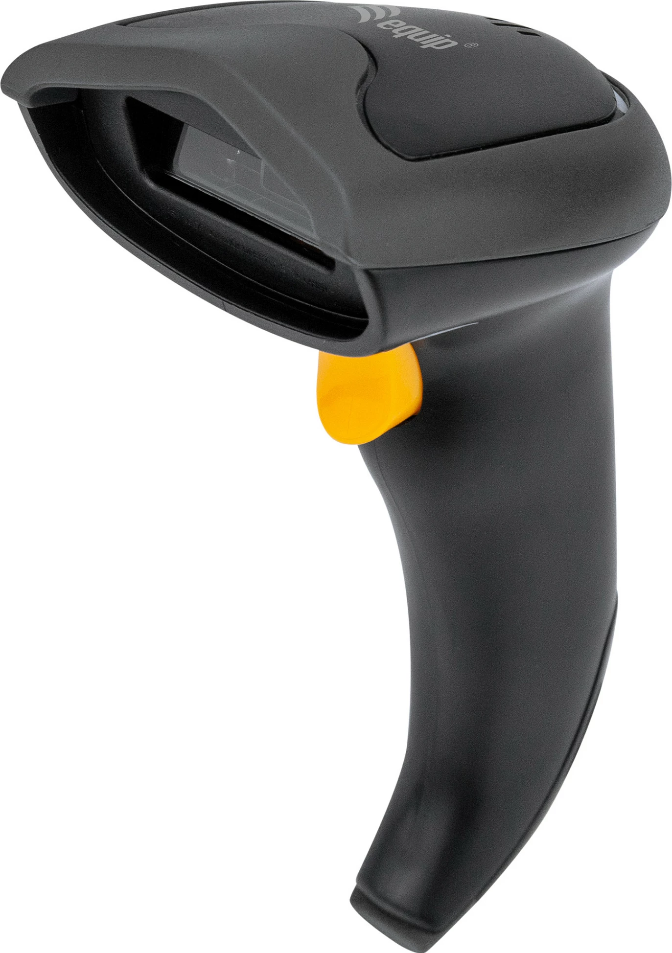 Skaner barkodi Equip 1D Laser, USB me mbajtëse, IP54, i zi
