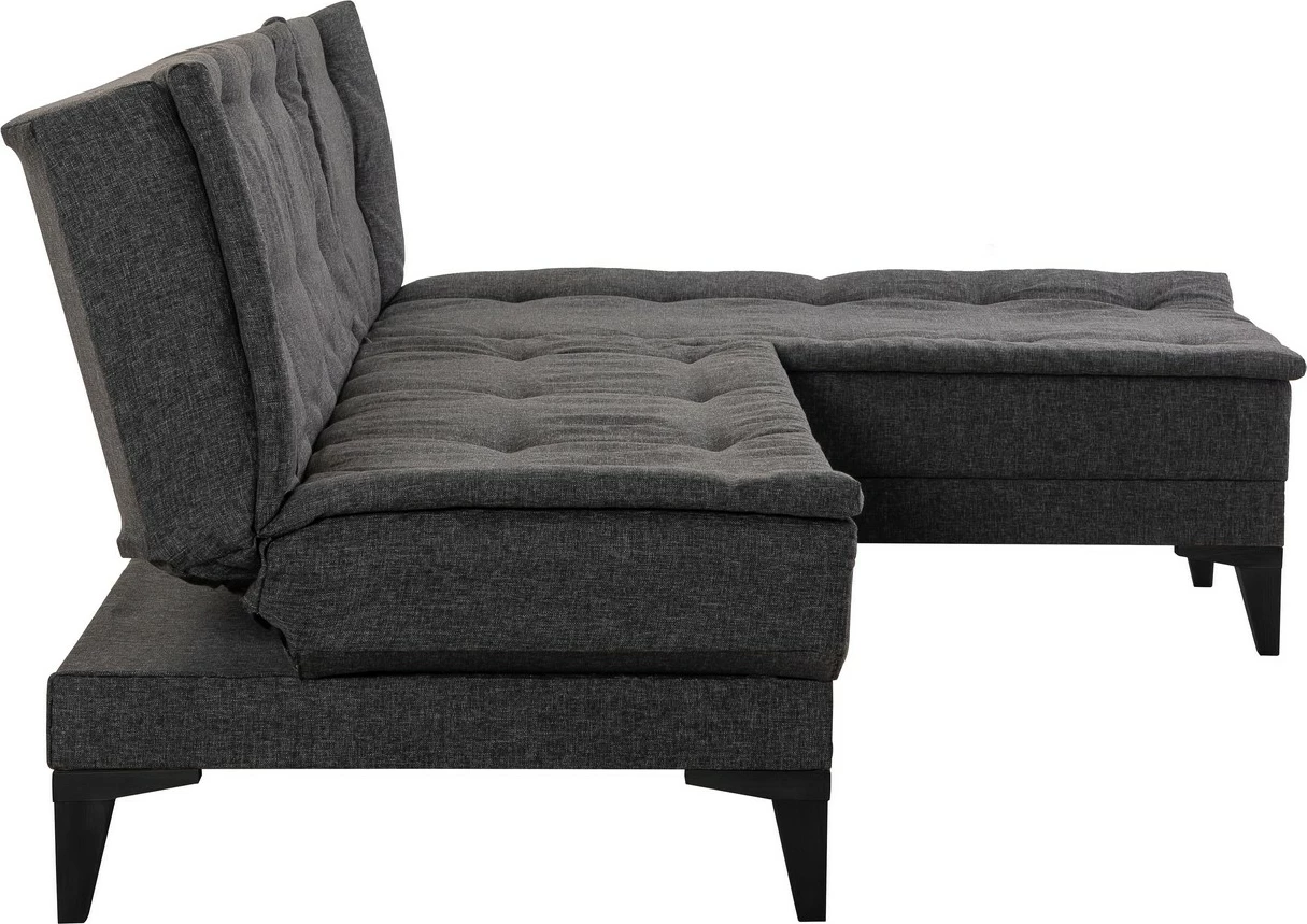 Kënd-sofë krevati Atelier del Sofa, Santo-S, ngjyrë antracit