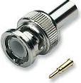 Konektor BNC crimp EFB Elektronik, mashkull, i drejtë, për RG58, 50Ω, argjendtë