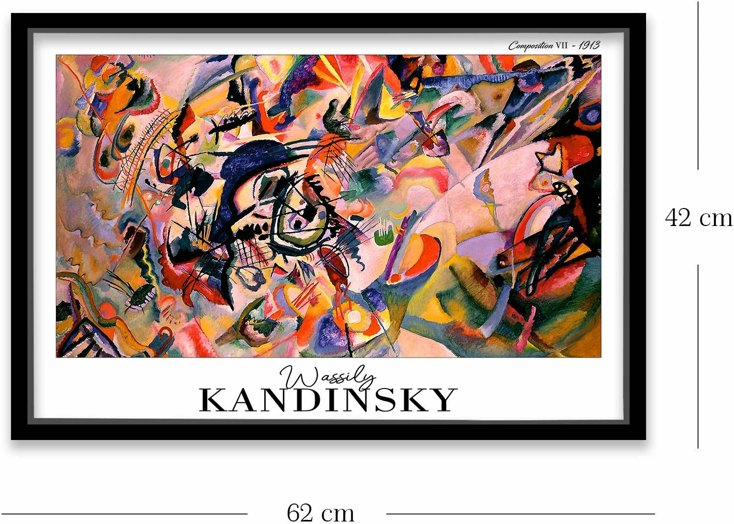 Pikturë dekorative me kornizë, Wallity, 4262SYHKANDINSKY-003