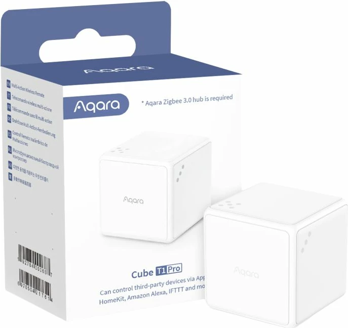 kontroller i zgjuar kub, AQARA Cube T1 Pro, CTP-R01, Zigbee 3.0, 6 gjeste, bateri deri 2 vjet, i bardhë