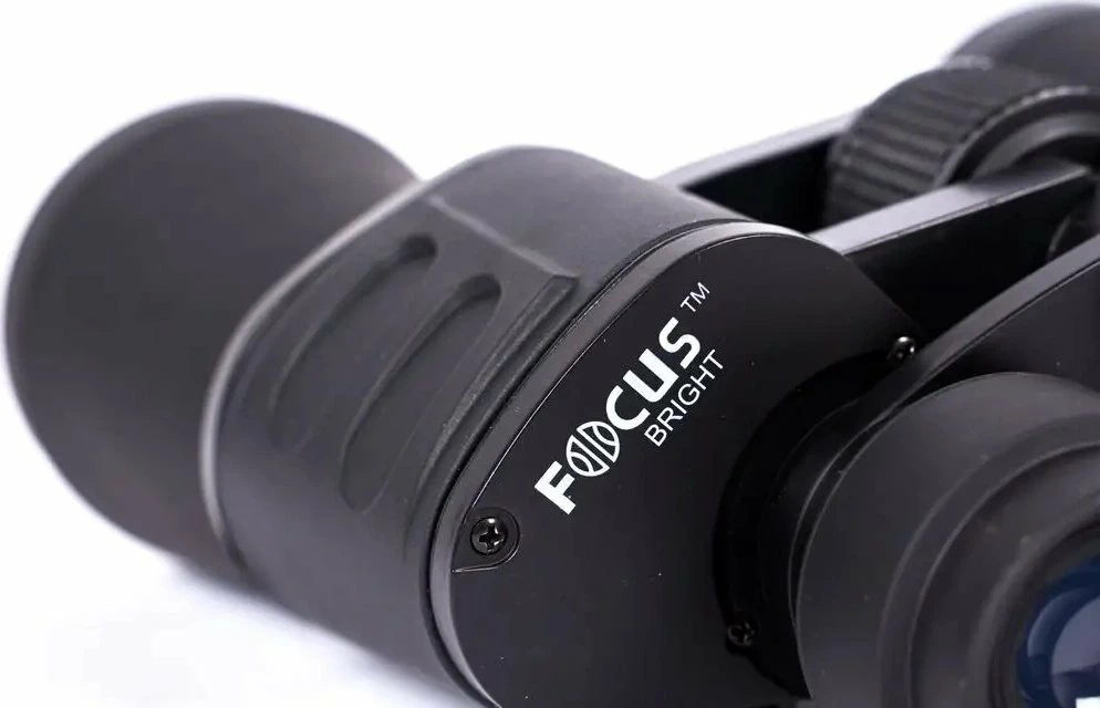 Lornetë Focus Bright 12x50, e zezë, set me çantë, rrip dhe leckë pastrimi