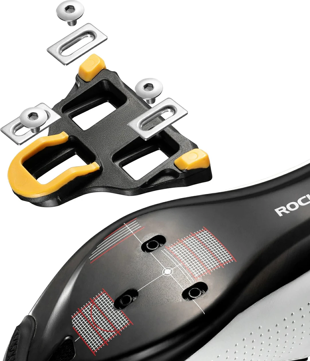 Pedale çiklizmi Rockbros RD9 SPD, karbon fiber + bosht titanium, 180 g/çift, të zeza, set 2 copë me cleats