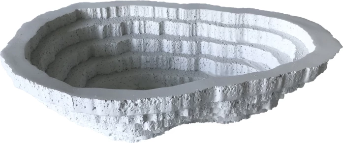 Enë dekorative CINTAN, ngjyrë e bardhë, 28x21x8cm, polirezine