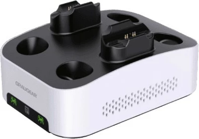 Kasë GrauGear Gaming me USB-C dhe stacion karikimi dual për PS5, e zezë/bardhë