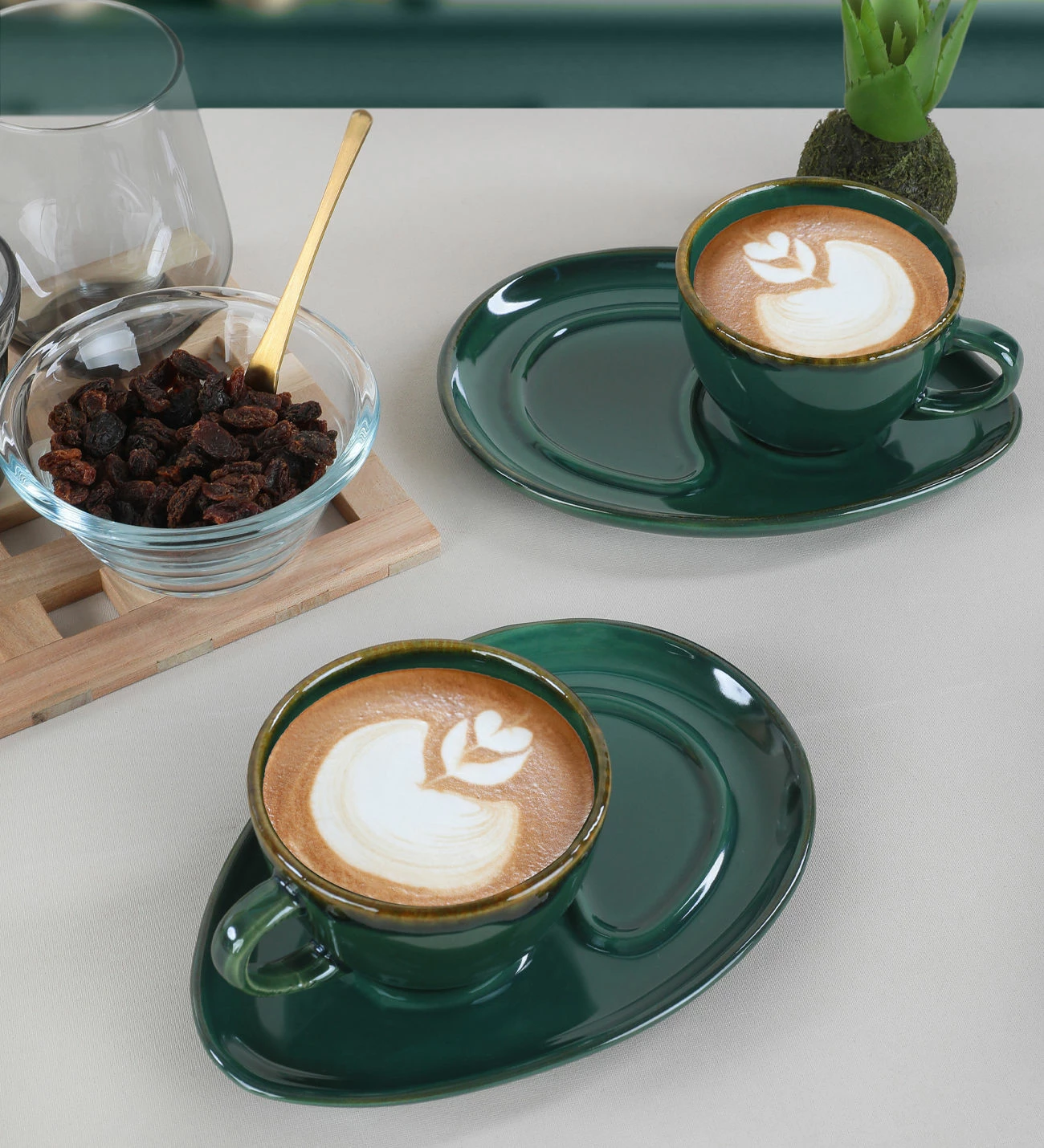 Set filxhanash kafeje (4 copë), Hermia Concept, jeshile, ST606004FRA5A839700MAGD200