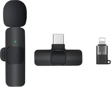 Mikrofon Wireless me USB-C për Regjistrim dhe Streaming – K9
