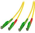 Kabëll optik patch duplex EFB Elektronik E2000/APC–E2000/APC, OS2 single-mode, 40 m, LSZH, i verdhë