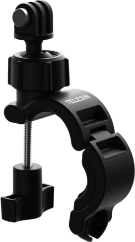 Mbajtëse timoni për kamera sportive 360° Telesin DJ-HBM-001, për biçikletë/motocikletë, diametër 20–32 mm, e zezë