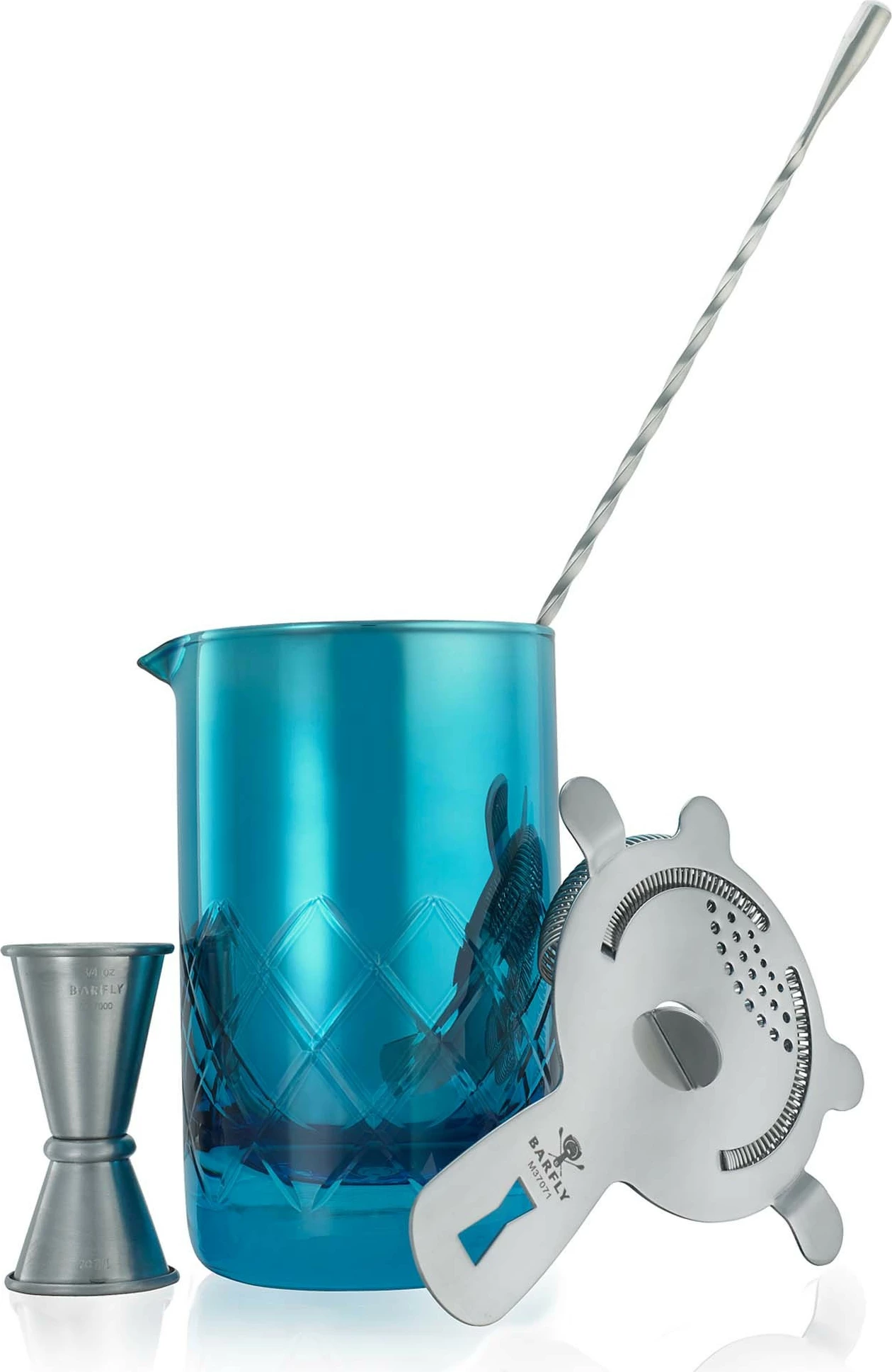 gotë miksimi BarFly 500 ml, diametër 95 mm, lartësi 140 mm, blu