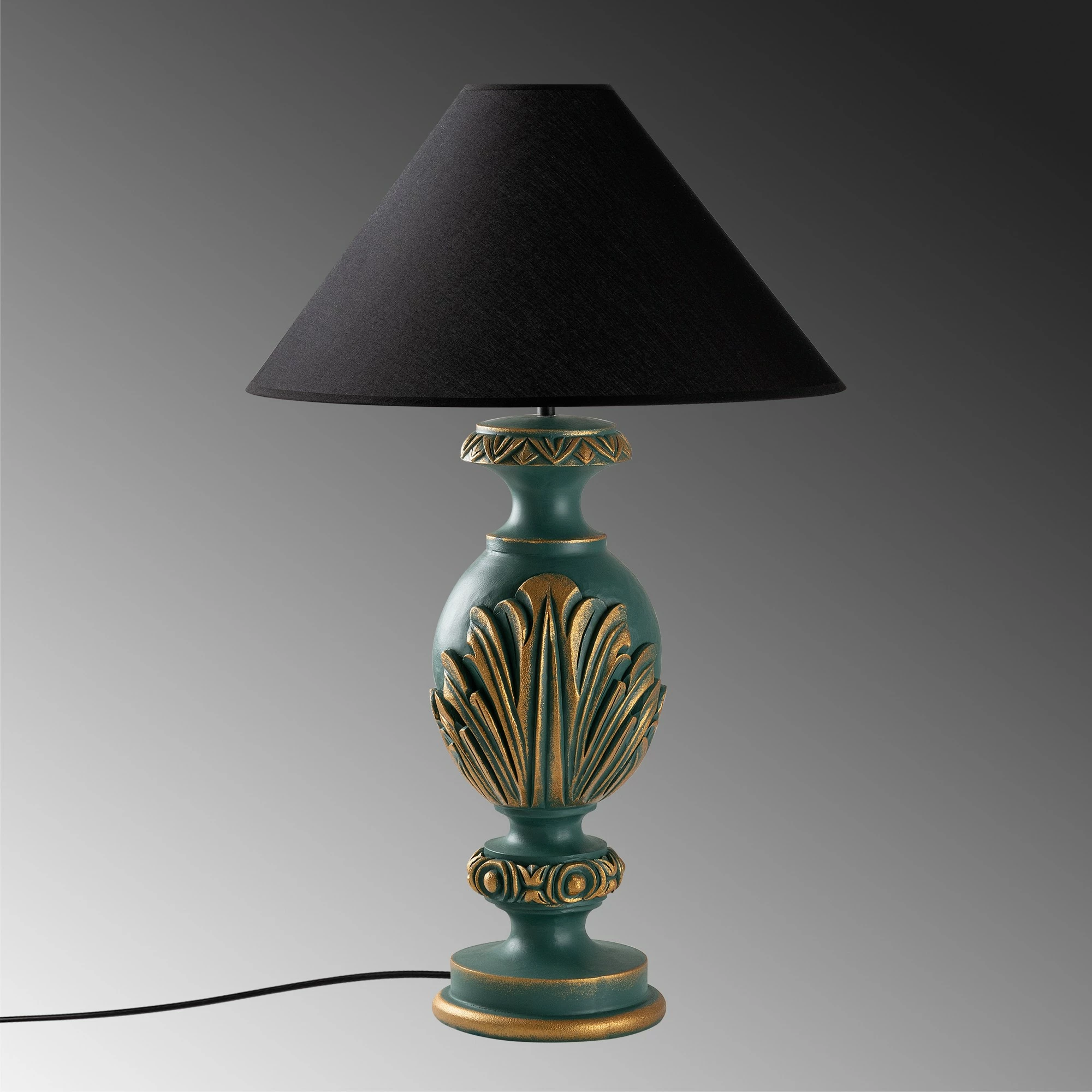 Llambë tavoline Opviq, ELEGANZE-5311, ngjyrë e gjelbër dhe e zezë