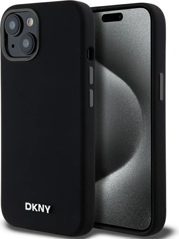 Mbështjellës DKNY Liquid Silicone MagSafe për iPhone 14/15/13, i zi