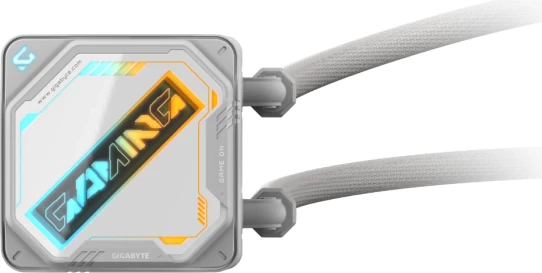 Sistem ftohje me ujë për CPU, GIGABYTE GME 360 ICE, radiator 360mm, 3x120mm ARGB, për Intel/AMD, i bardhë