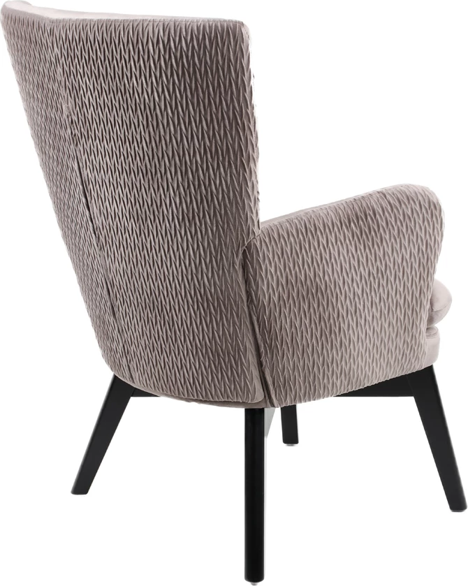 Fotel Loulou, kadife bezhë, 68x76x96 cm