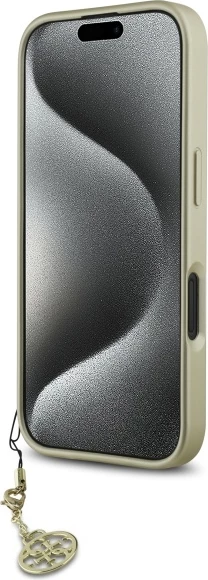 Mbështjellës Guess 4G Charms Collection për iPhone 16, e zezë