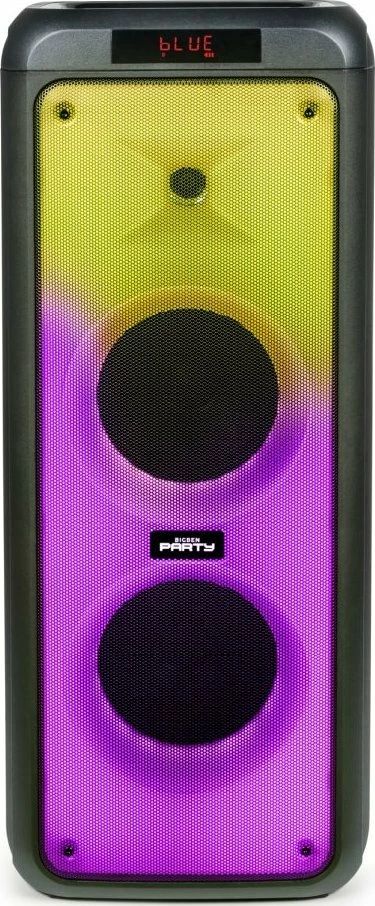 Altoparlant Bluetooth BigBen Party Tower XL Karaoke 600W me 2 mikrofonë, LED, i zi