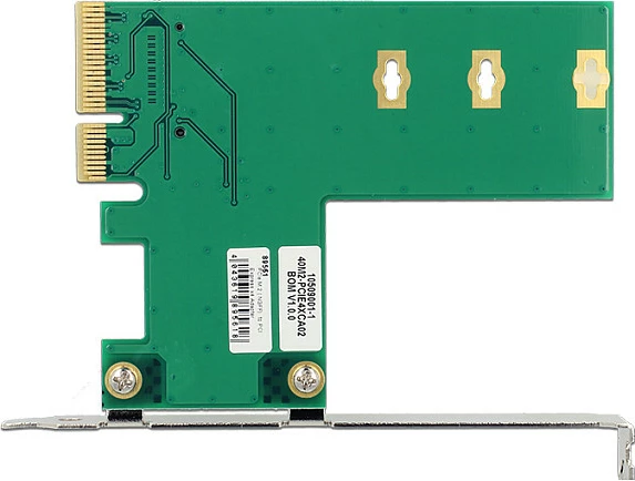 Kartë zgjerimi PCIe në M.2 DeLOCK 89561, PCIe 3.0, 39 Gbit/s, për SSD M.2 2230-2280, gjelbër/bardhë