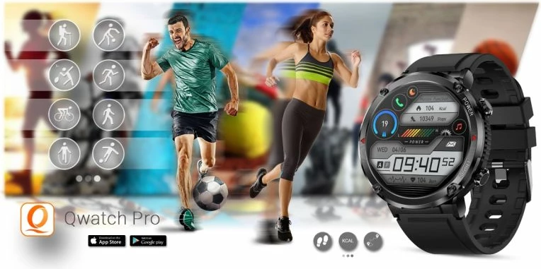 Smartwatch Gravity unisex, e zezë