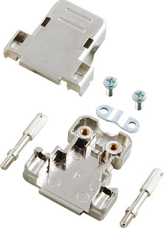 Kapak metalik për konektor D-Sub HD15 EFB Elektronik 29522.1, i metalizuar, argjendtë